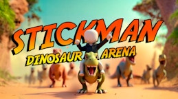Stickman. Dinosaur arena