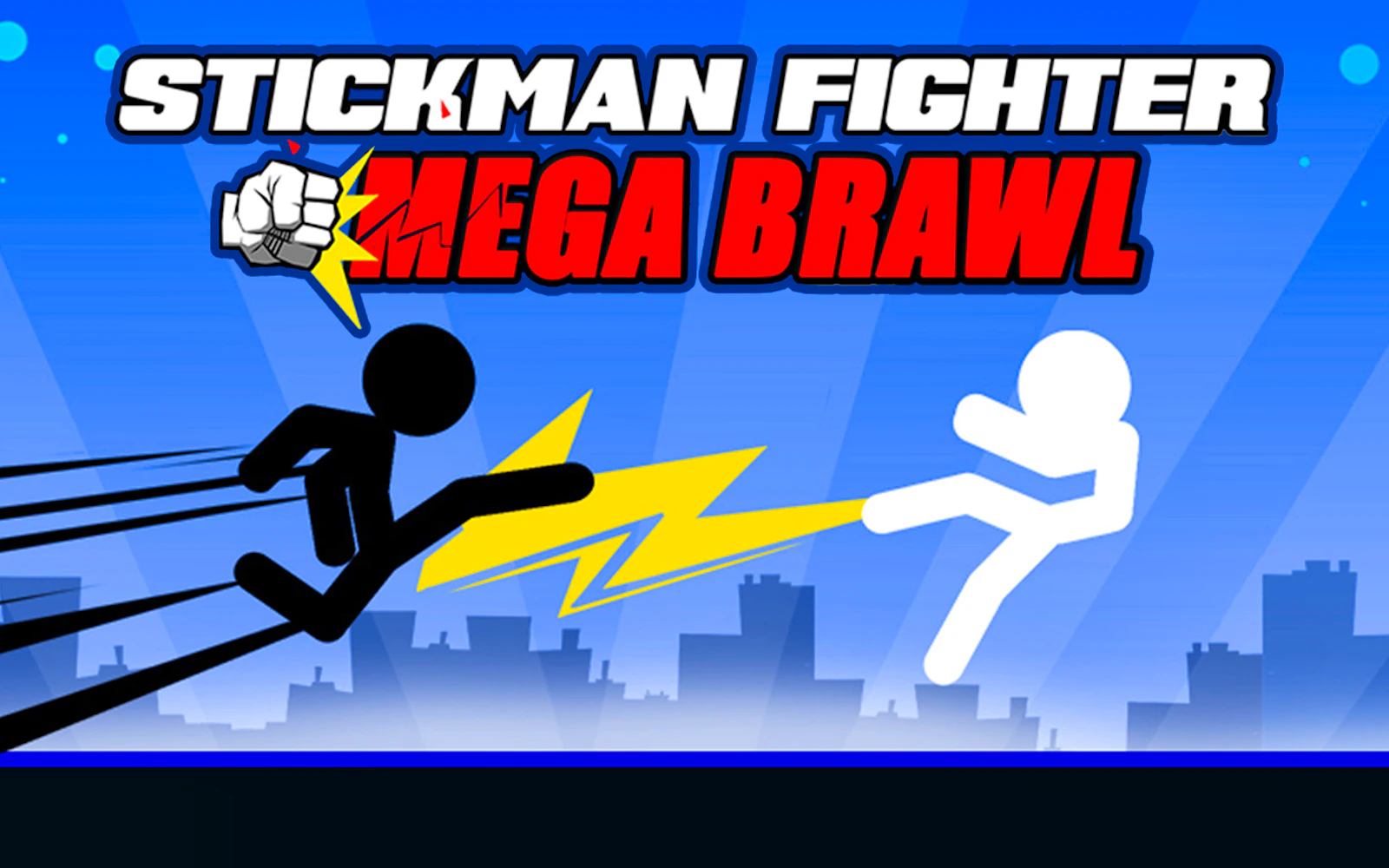 Stickman Fighter Mega Brawl — free online action game on Glaze Games