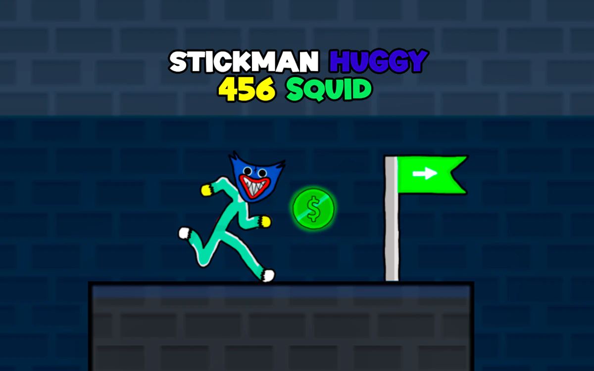 Play Stickman Huggy 456 Squid — free online Escape game