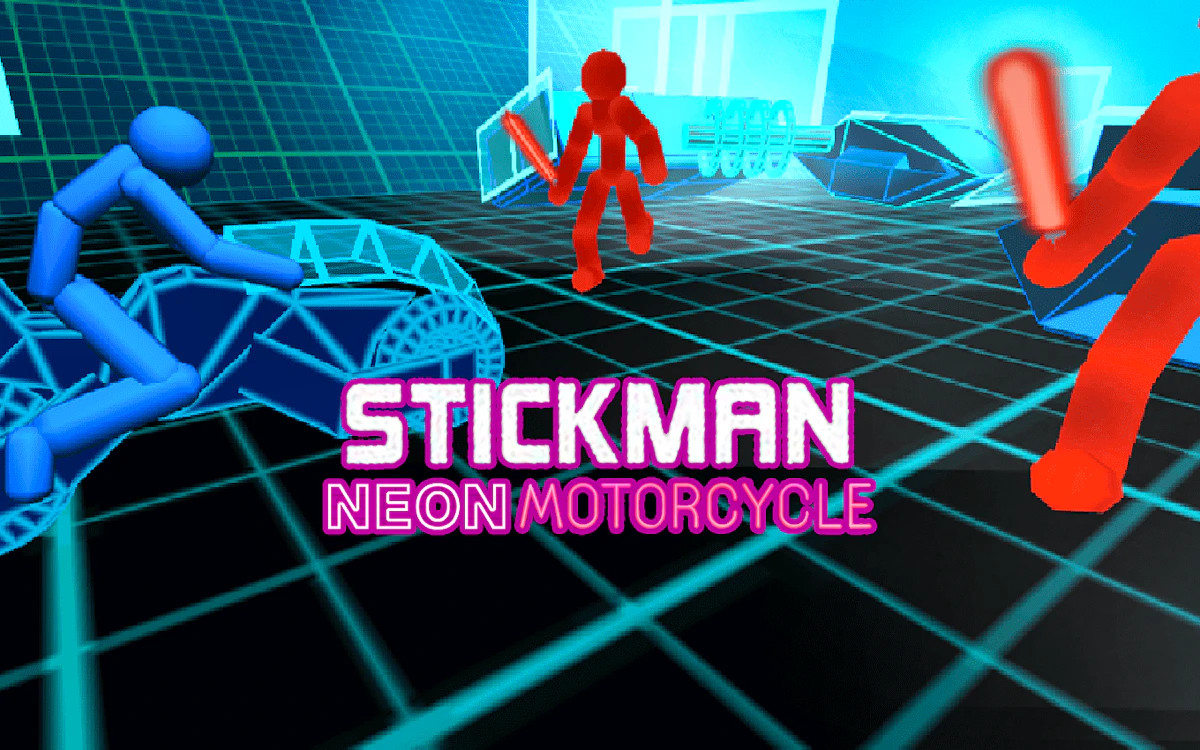 Play Stickman Neon Motorcycle Racing — free online Sports game