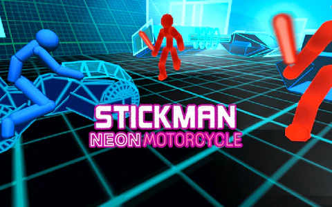 Stickman Neon Motorcycle Racing game artwork