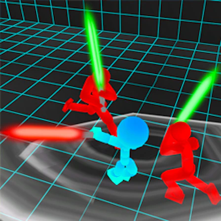 Stickman Neon Sword Fighting game thumbnail