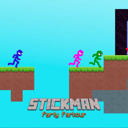 Stickman Party Parkour Online action Games on taptohit.com