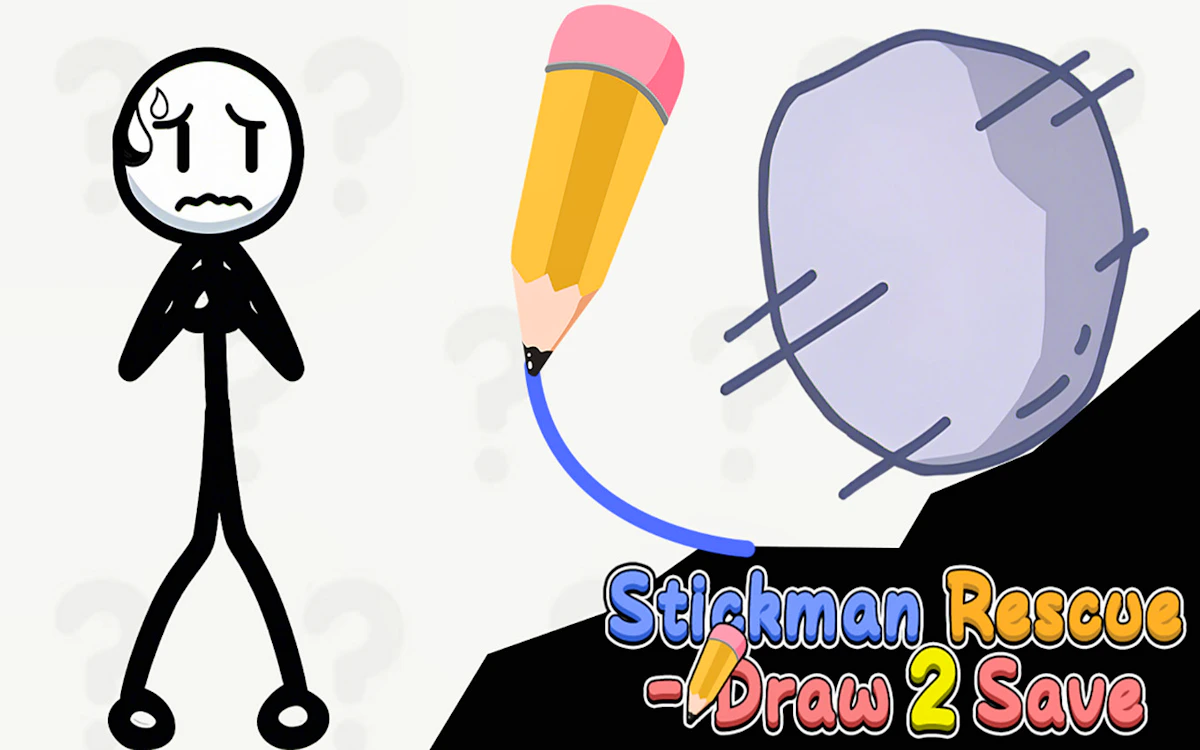 Play Stickman Rescue Draw 2 Save — free online Puzzle game