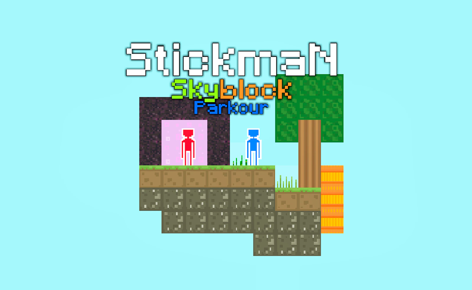Stickman Skyblock Parkour — free online arcade game on Glaze Games