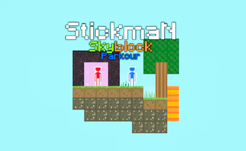 Stickman Skyblock Parkour game artwork