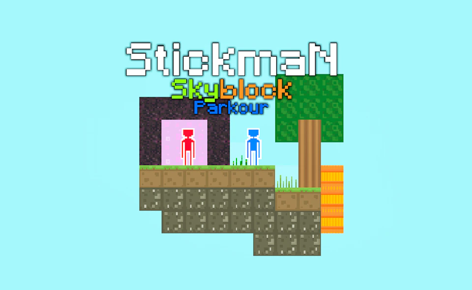 Stickman Skyblock Parkour game thumbnail