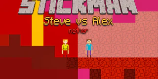Stickman Steve vs Alex Nether thumbnail