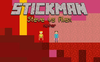 Stickman Steve Vs Alex Nether game cover