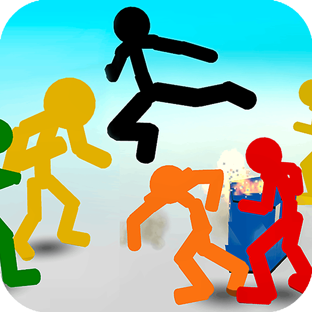 Stickman Fighting Stance 3D, Incl. stickman & pictogram - Envato