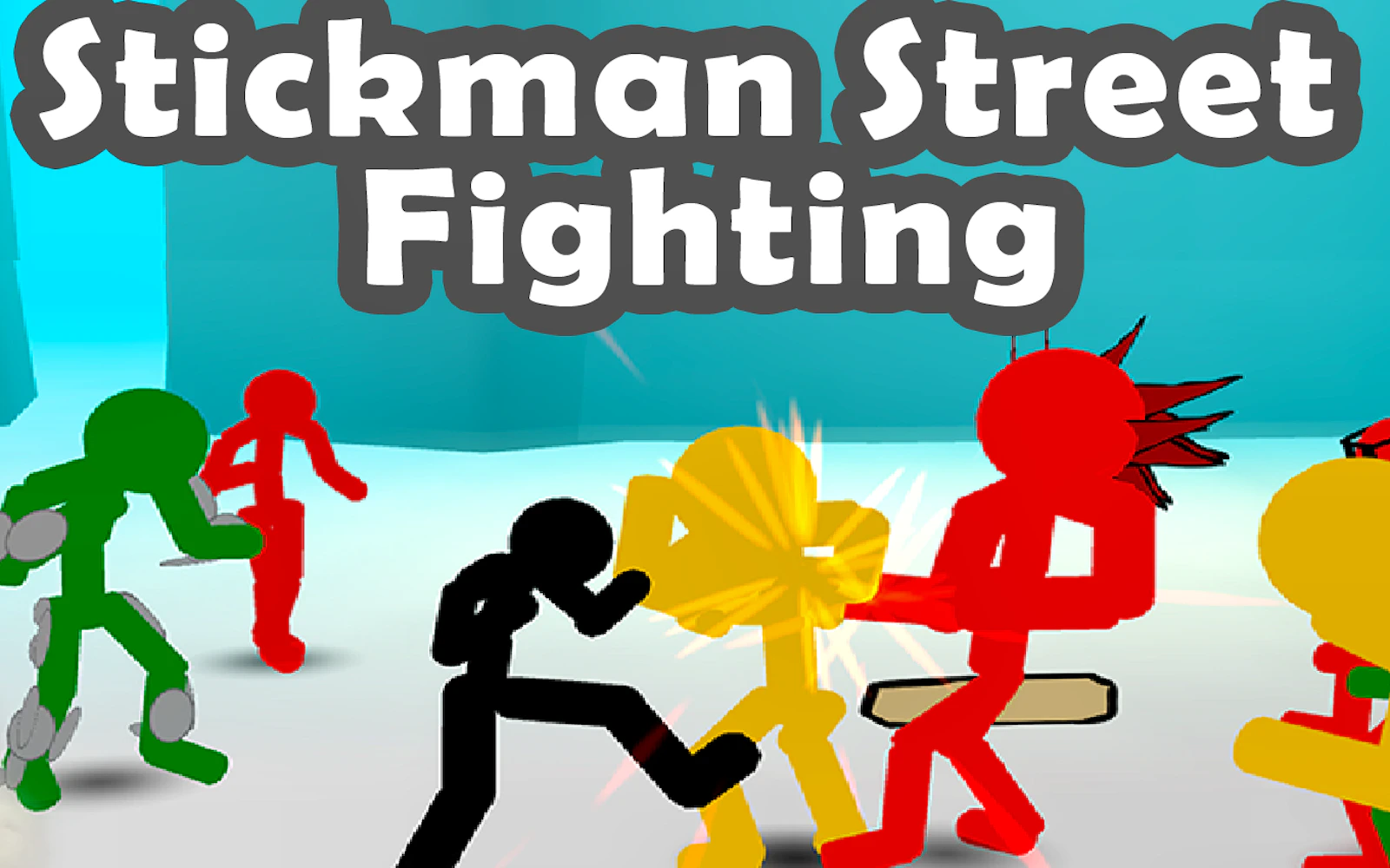 Stickman Street Fighting 3D — free online action game on Glaze Games