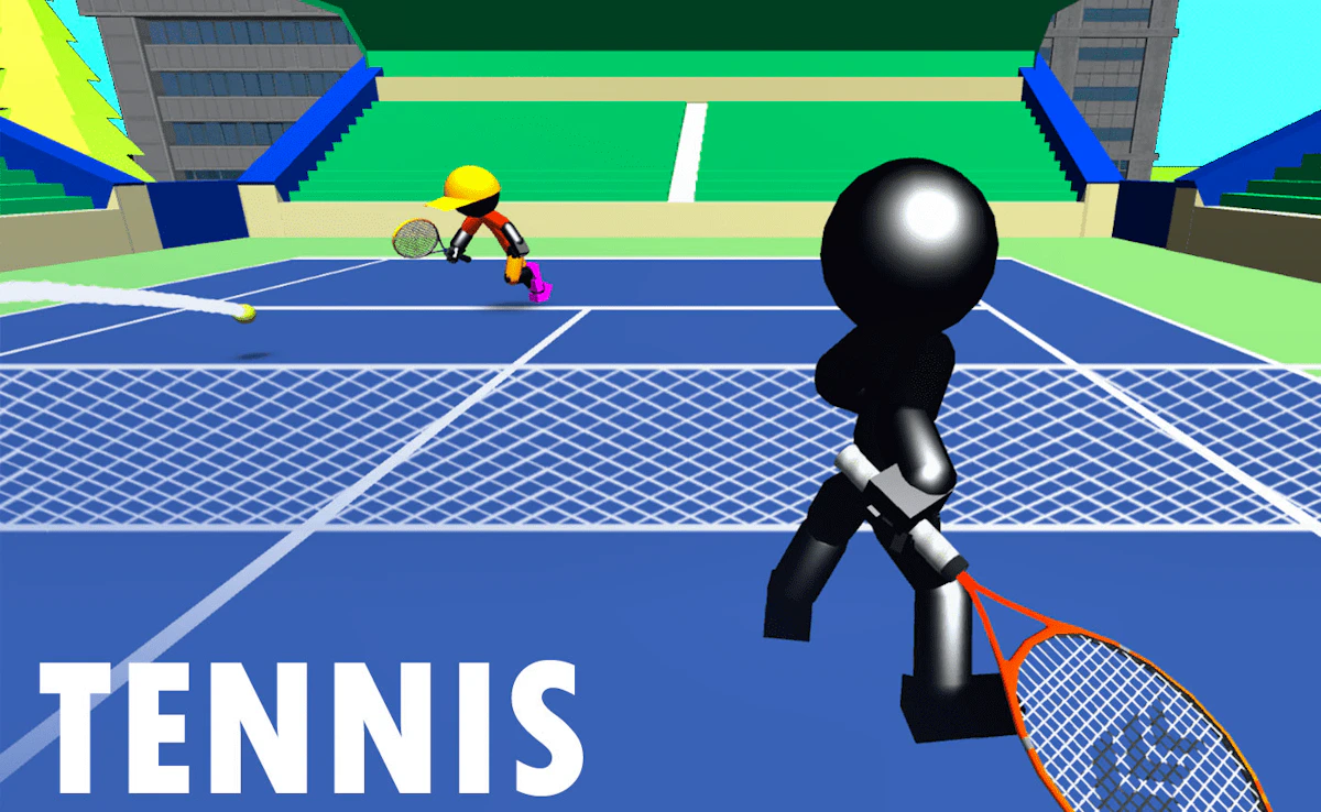 Play Stickman Tennis 3D — free online Sports game