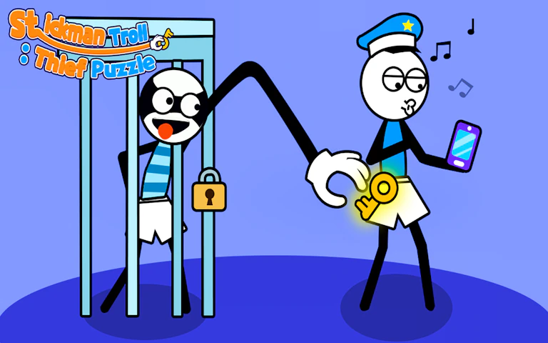 Stickman Troll Thief Puzzle game preview
