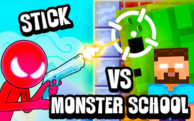 Stickman vs Monster School cover art