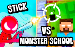 Stickman vs Monster School