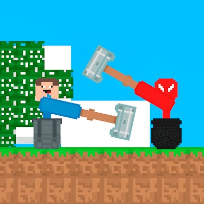 Stickman vs Noob Hammer By Gamepix