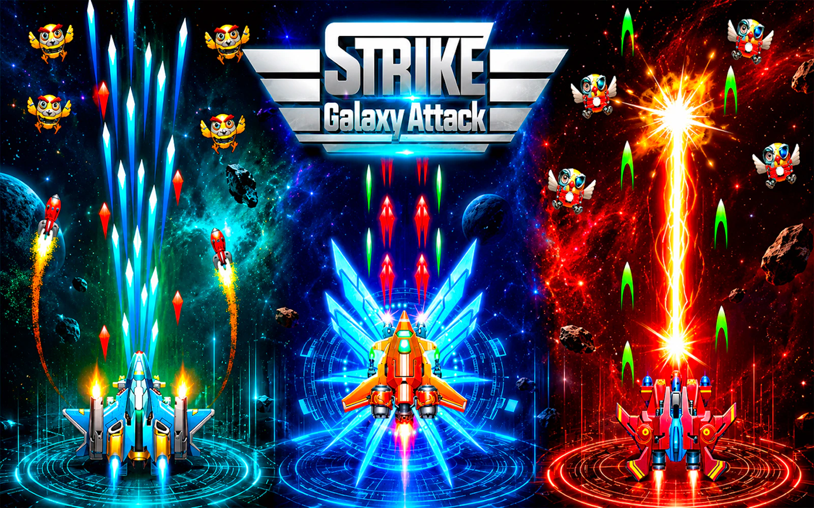 Strike Galaxy Attack — free online arcade game on Glaze Games