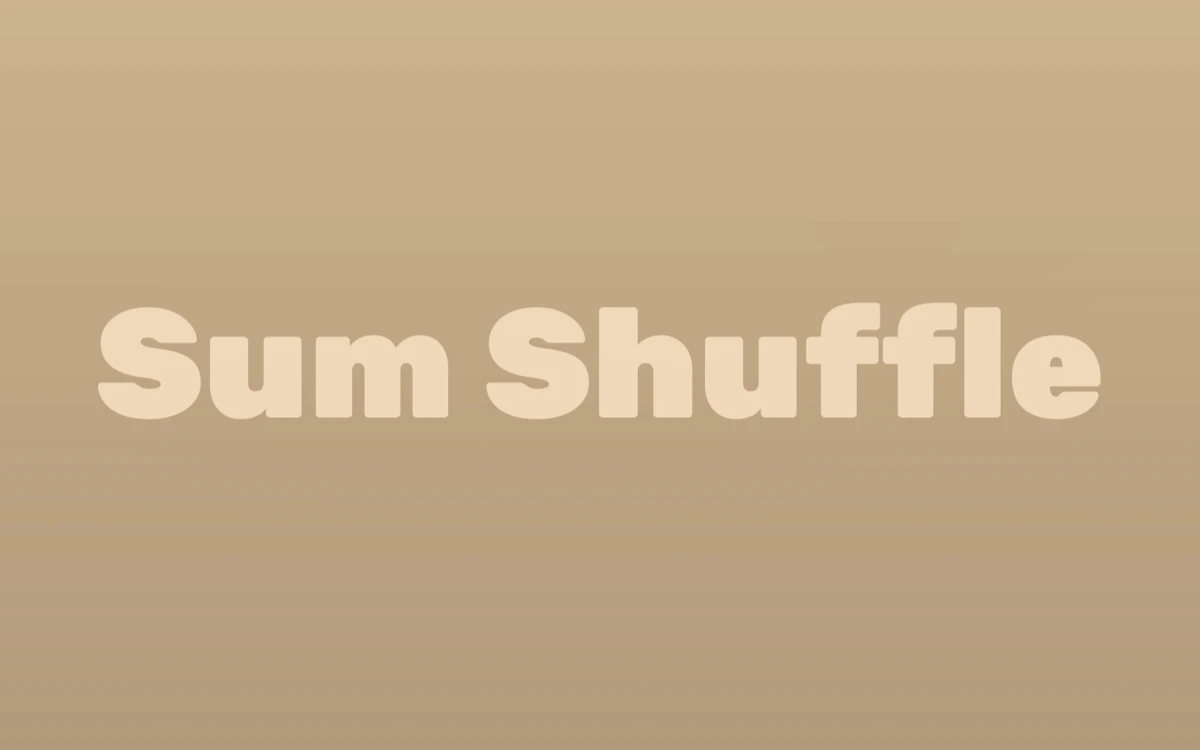 Play Sum Shuffle — free online Math game