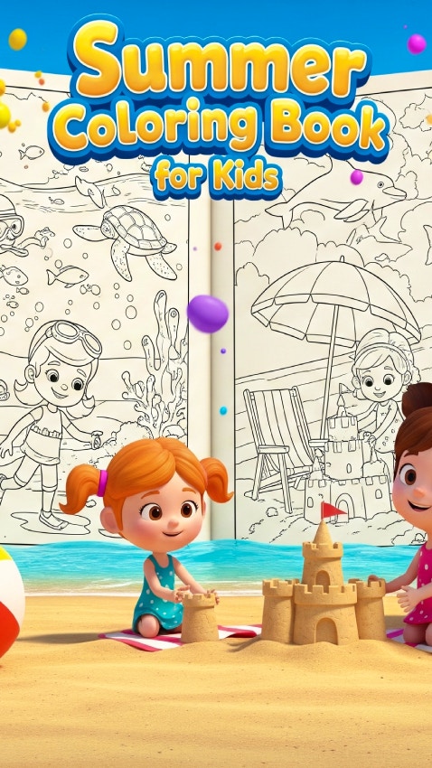 Summer Coloring Book for Kids