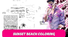 Sunset Beach Coloring