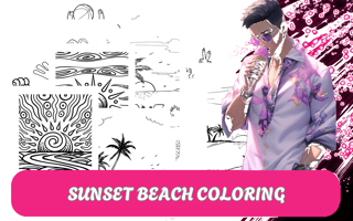 Sunset Beach Coloring game cover