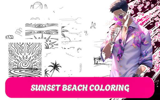 Sunset Beach Coloring