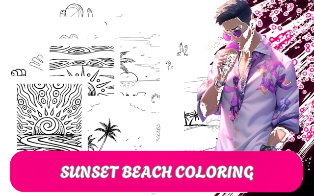 Sunset Beach Coloring