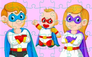 Super Hero Family Jigsaw game cover