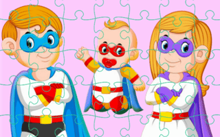 Super Hero Family Jigsaw game cover