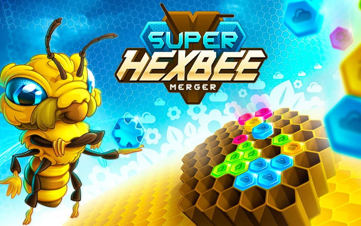 Play Super Hexbee Merger — free online Match 3 game