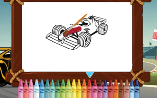 Super Race Cars Coloring game cover