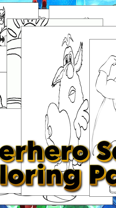 Superhero Saga Coloring Page