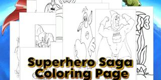 Superhero Saga Coloring Page thumbnail