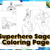 Superhero Saga Coloring Page