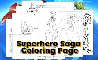 Superhero Saga Coloring Page