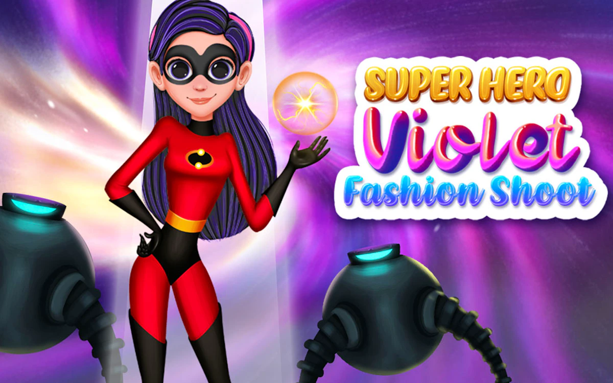 Play Superhero Violet Fashion Shoot — free online Kids game