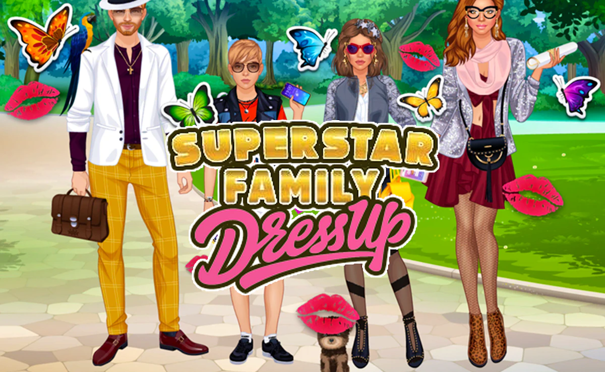 Play Superstar Family Dress Up Game — free online Kids game