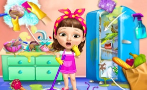 Sweet Baby Girl Cleanup Messy House game cover