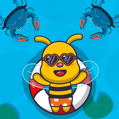 Swimming Bee By Gamepix