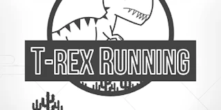 T-Rex Running Black and White thumbnail