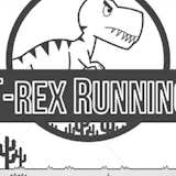 T-Rex Running Black and White