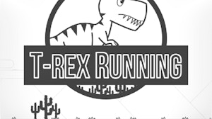 Image for T-Rex Running Black and White