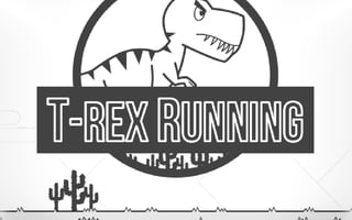 T-Rex Running Black and White