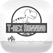 T-Rex Running Black and White banner