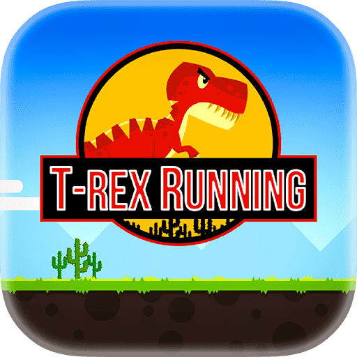 Colored T-Rex Dinosaur Game