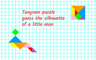 Tangram puzzle guess the silhouette of a little man