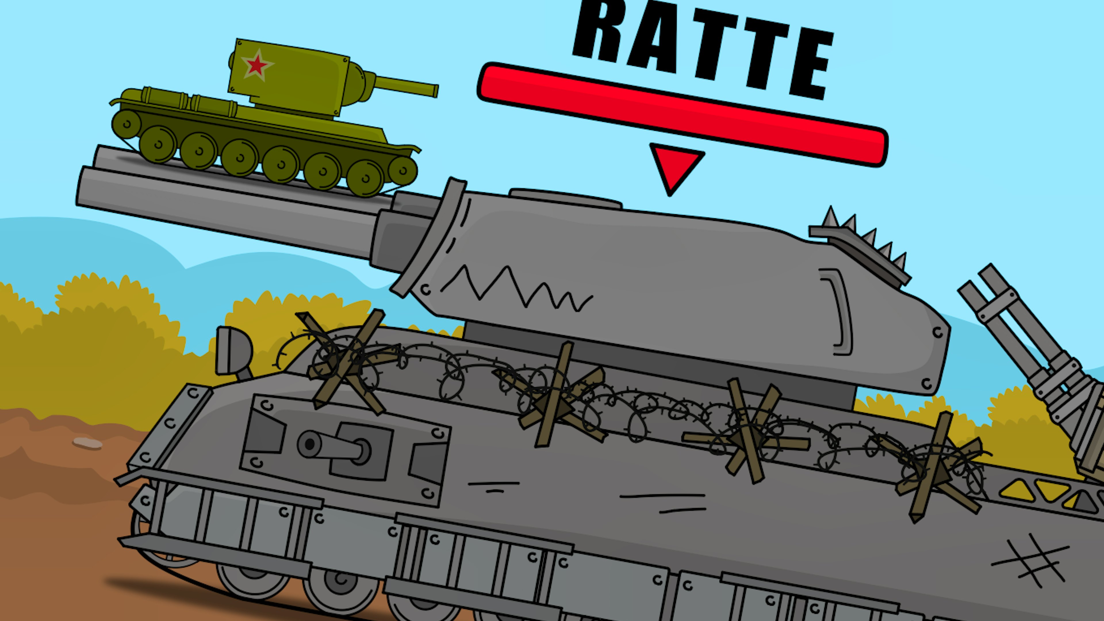 Tanks 2D Battle with Ratte
