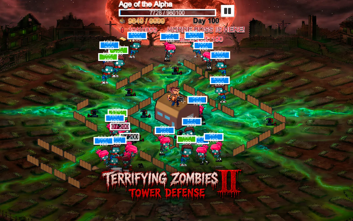 Play Terrifying Zombies Tower Defense II — free online Shooter game