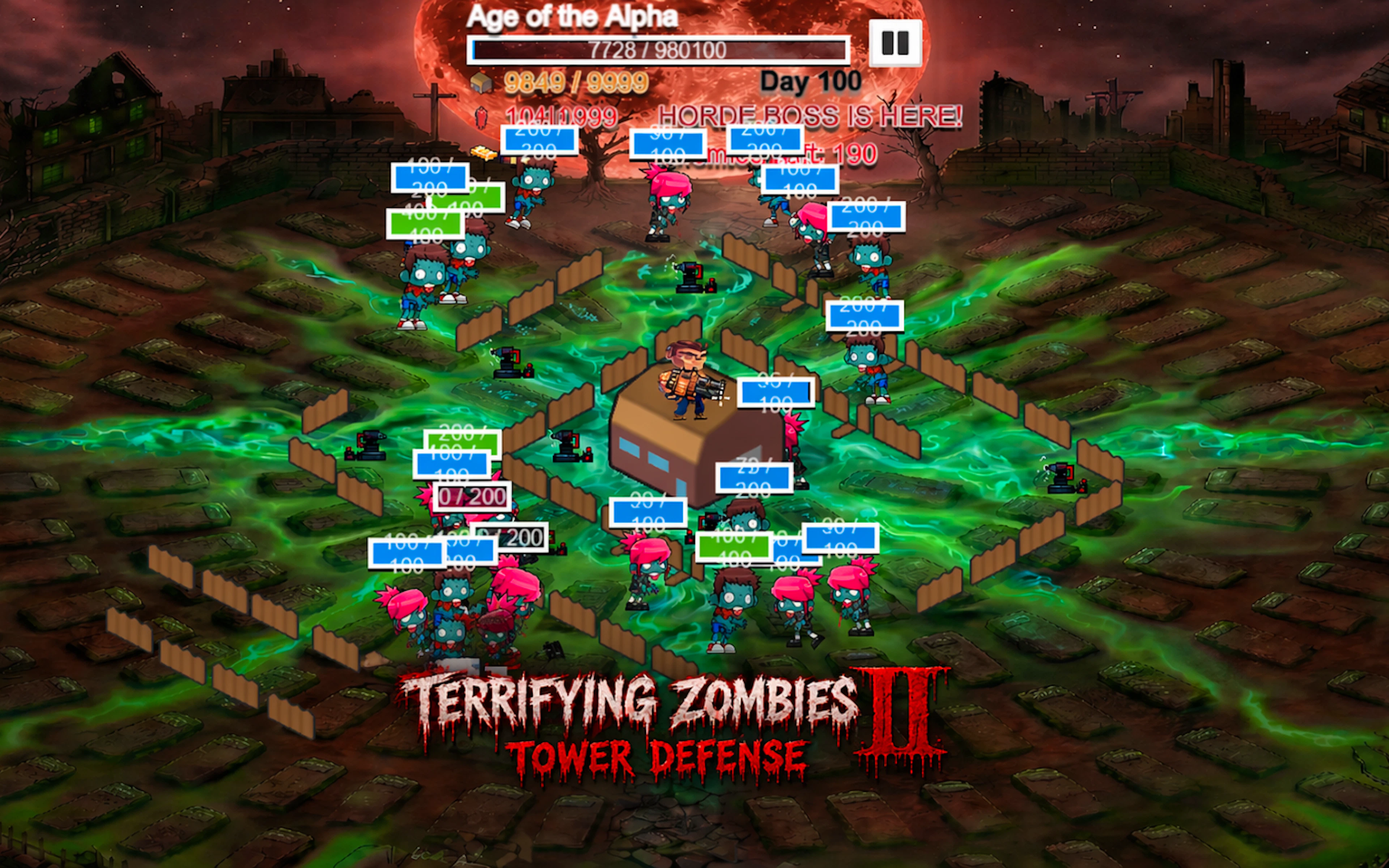 Terrifying Zombies Tower Defense II