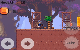 The Blue-Haired Warrior vs. the Red Mushroom Monsters